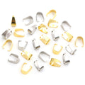 Small Pinch Bails for Pendants in Gold and Silver Tones view 5