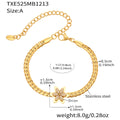 Crystal Six Petal Flower Necklace and Bracelet Collection view 6