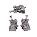 Trumpet-Playing Angel Large-Hole Bead in Antique Silver Tone view 4