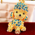 Jeweled Poodle and Dog Keychain Collection With Strap Options view 4