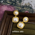 Vintage Style Pearl Flower Geometric Drop Earrings Nine Styles view 6