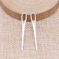Long Safety Pin Charms in Detailed Metal Finishes for Jewelry Making view 2