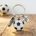 Soccer Ball Cleat Jersey Keychain Silver Tone Enamel Charm view 4