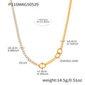 Gold Dancer Pendant Necklace And Zircon Link Chains view 8
