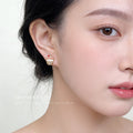 Gold Tone Colorful Cupcake And Clear Stone Stud Earrings view 2