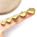 Heart-Shaped Gold-Tone Heart Metal Charms with 14 Listed Options view 3