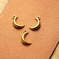 Curved Crescent Moon Metal Pendant Charm For Jewelry Making view 4