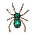 Faceted Crystal Spider Brooch with Slender Rhinestone Legs view 5