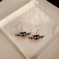 Black Coffin Cross Halloween Novelty Long Hook Earrings view 4