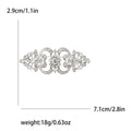Filigree Rhinestone Bar Brooch Openwork Crystal Pin view 6