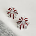 Firework Stud Earrings In Four Color Finishes Statement Jewelry view 1