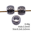 Square Hole Coin Pattern Metal Beads in Gold and Silver view 5