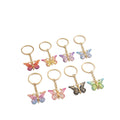Patterned Metal Butterfly Keychain in Eight Color Styles view 5
