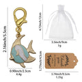 Gold Mint Purple Enamel Angelfish Lobster Clasp Charm view 2
