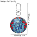 Twelve Piece Printed Round Evil Eye and Hamsa Clip Keychain Set view 5