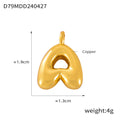 Gold Balloon Letter Copper Initial Pendants A to Z view 6