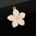 Enamel Cherry Blossom Sakura Flower Charm Pendants Two Sizes view 7