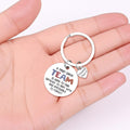 Silver Great Team Quote Disc Keychain Heart Thank You view 4