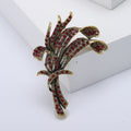 Vintage Crystal Flower Bouquet Brooch in Four Finishes view 8