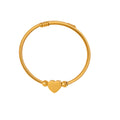 Geometric Heart Soft Cable Open Bangles Gold Steel view 5