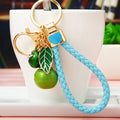 Persimmon Orange and Leaf Keychains in Plain Loop and Cord Options view 11
