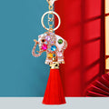 Crystal Elephant Keychains with Six Color Tassel Options view 8