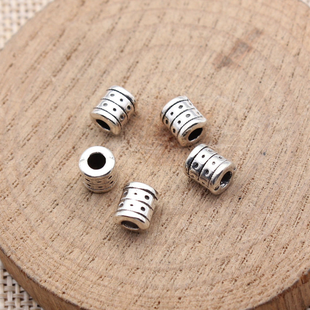 6.7x5.5x5.5mm 0.68g Antique Silver Zinc Alloy Small Hole Spacer Beads for Necklace Bracelet Jewelry Making