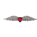 Crystal Winged Heart Bar Brooch In 2 Color Variants view 7