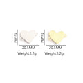 Striped Heart Two Loop Connector Charms in 12 Styles view 5