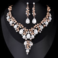 Black Silver Tone Horse Crystal Eleven Designs Metal Necklace and Earring Set view 7