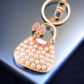 Mixed Bow Pearl Handbag and Jelly Handbag Keychains in Nine Colors view 2
