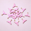 Tiny Enamel Mermaid Tail Metal Charms in Seven Color Options view 6