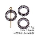 Open Circle Small Hole Bead in Silver and Gold Finishes view 5