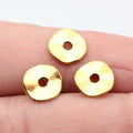 Wavy Disc Small Hole Metal Spacer Beads in Three Finishes view 3