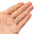 Teardrop Outline Charms in Two Metal Tones and Four Sizes view 5