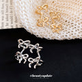 Tiny Bow Double Ear Cuffs in Polished Statement Design view 2