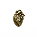 Anatomical Heart Metal Charm in 3 Decorative Finishes view 4