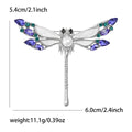 Dragonfly Brooch With Pearl and Blue Green Crystal Wings view 6