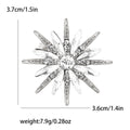 Rhinestone Starburst Brooch Decorative Metal Pin For Jackets And Lapels view 9