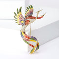 Gradient Enamel Phoenix Brooch in 3 Color Styles Metal Pin view 4