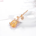 Pink Gold Tone Rose Crystal Pearl Look Metal Brooch Pin view 4