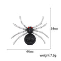 Round Abdomen Rhinestone Spider Brooch in Three Finishes view 5