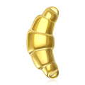 Polished Croissant Brooch in Two Metal Tones for Jackets Scarves and Lapels view 1