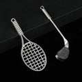 Silver-Tone Tennis Racket Golf Club Sport Charm Pendants Two Styles view 1