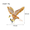 Gold Tone Eagle Enamel Metal Brooch Pin for Jackets and Lapels view 2