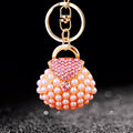 Pearl Mini Handbag Keychains with Cord Sets and Loose Heart Loop Options view 4