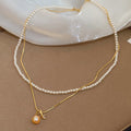 Double Layer Pearl Pendant Necklaces in Two Styles view 7