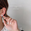 Cushion Halo Clear Center Stone Silver Stud Earrings view 2