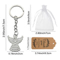 Silver Tone Filigree Angel Keychain With Split Ring view 2