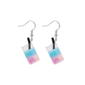 Mini Bubble Tea Cup Dangle Earrings Six Color Drink Charms view 6